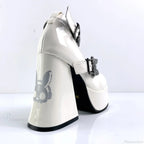 Water-resistant Thick Dark High Heel