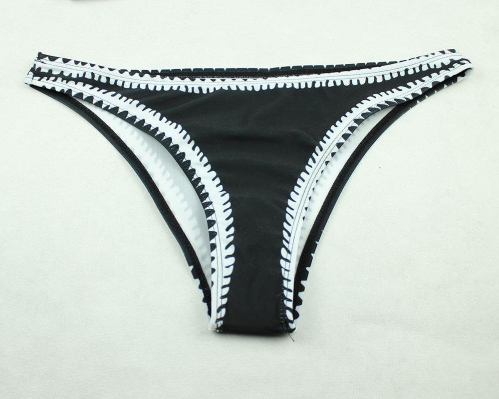 | Black and White Bandeau Bikini