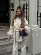 White Detachable Lace Coat