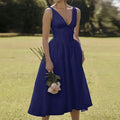 Floral V-Neck Midi Dress
