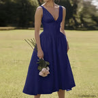 Floral V-Neck Midi Dress