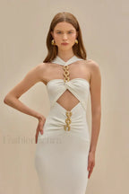 Halter Bandage Midi Dress