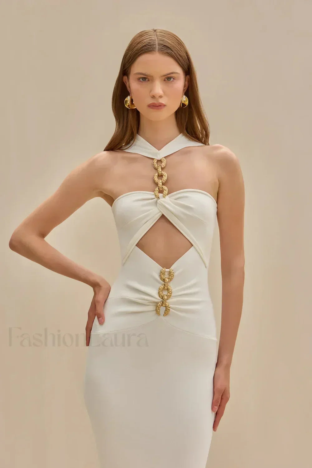 Halter Bandage Midi Dress