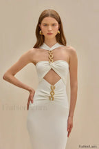 Halter Bandage Midi Dress