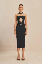 Halter Bandage Midi Dress