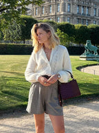 White Lace Lapel Cardigan