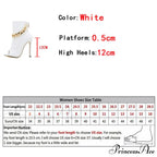White Leather Ankle Sandals with Metal Chain Design and Thin Heels
Peep Toe Zip Boots for Women with High Quality Leather
Fashionable White Pumps with Metal Chain Detail and Thin Heels