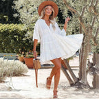 White Mini Dress Holiday Beach Wear