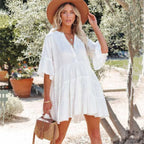 White Mini Dress Holiday Beach Wear