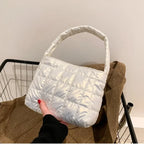 Winter Cotton Casual Tote Shoulder Handbag