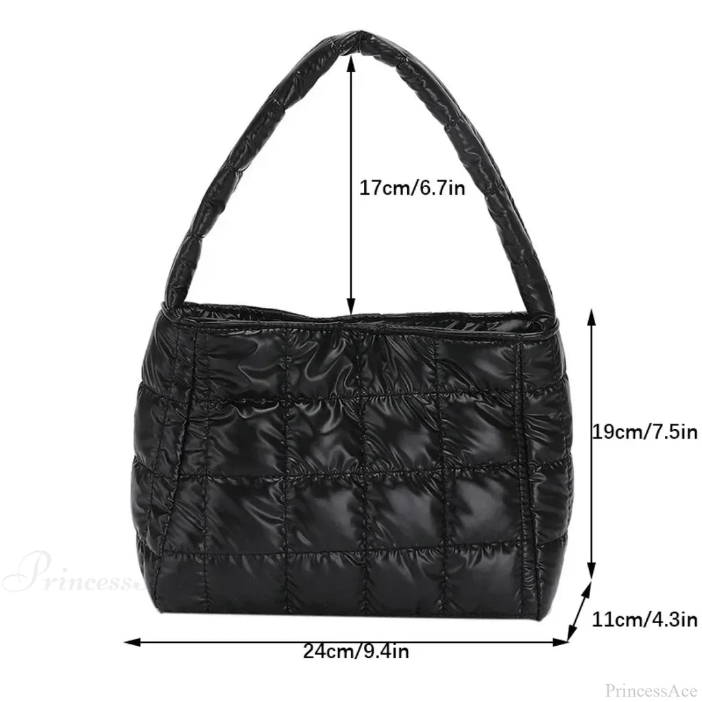 Winter Cotton Casual Tote Shoulder Handbag