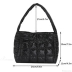 Winter Cotton Casual Tote Shoulder Handbag