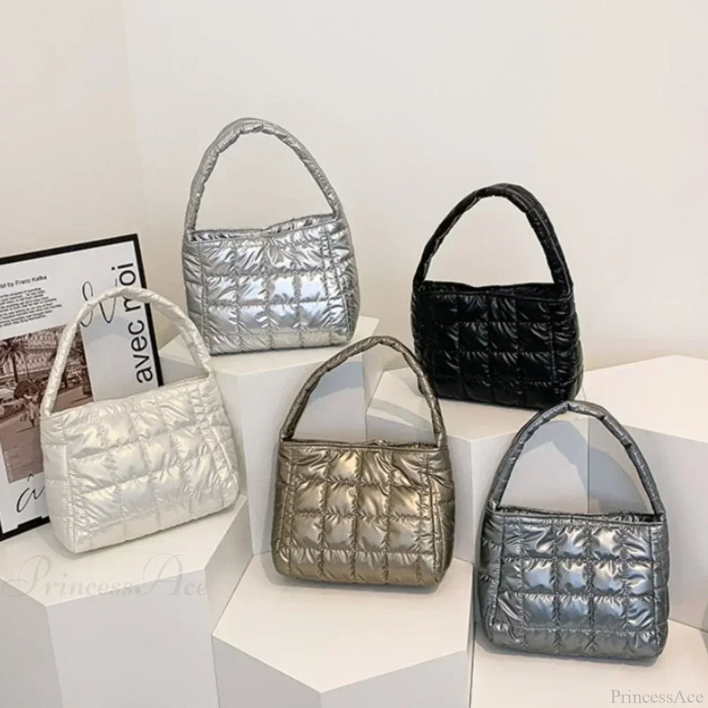 Winter Cotton Casual Tote Shoulder Handbag