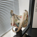 Winter Prints Crescent Cloth Crossbody