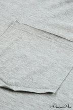 with - Arm Oversized Top Pockets Drop Gray