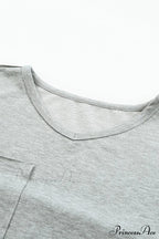 with - Arm Oversized Top Pockets Drop Gray