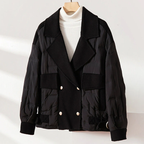 Women__ Down-Filled Wool Jacket with Lapel Collar