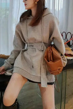 Women's Loose Fit Hooded Hoodie