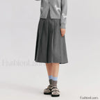 Woolen A-line Versatile Skirt