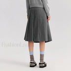 Woolen A-line Versatile Skirt