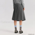 Woolen A-line Versatile Skirt