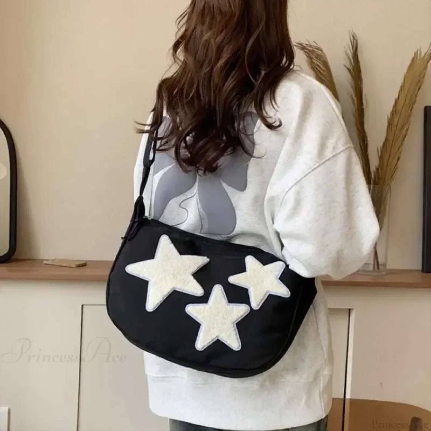 Y2K Canvas Messenger Crossbody Shoulder Bag