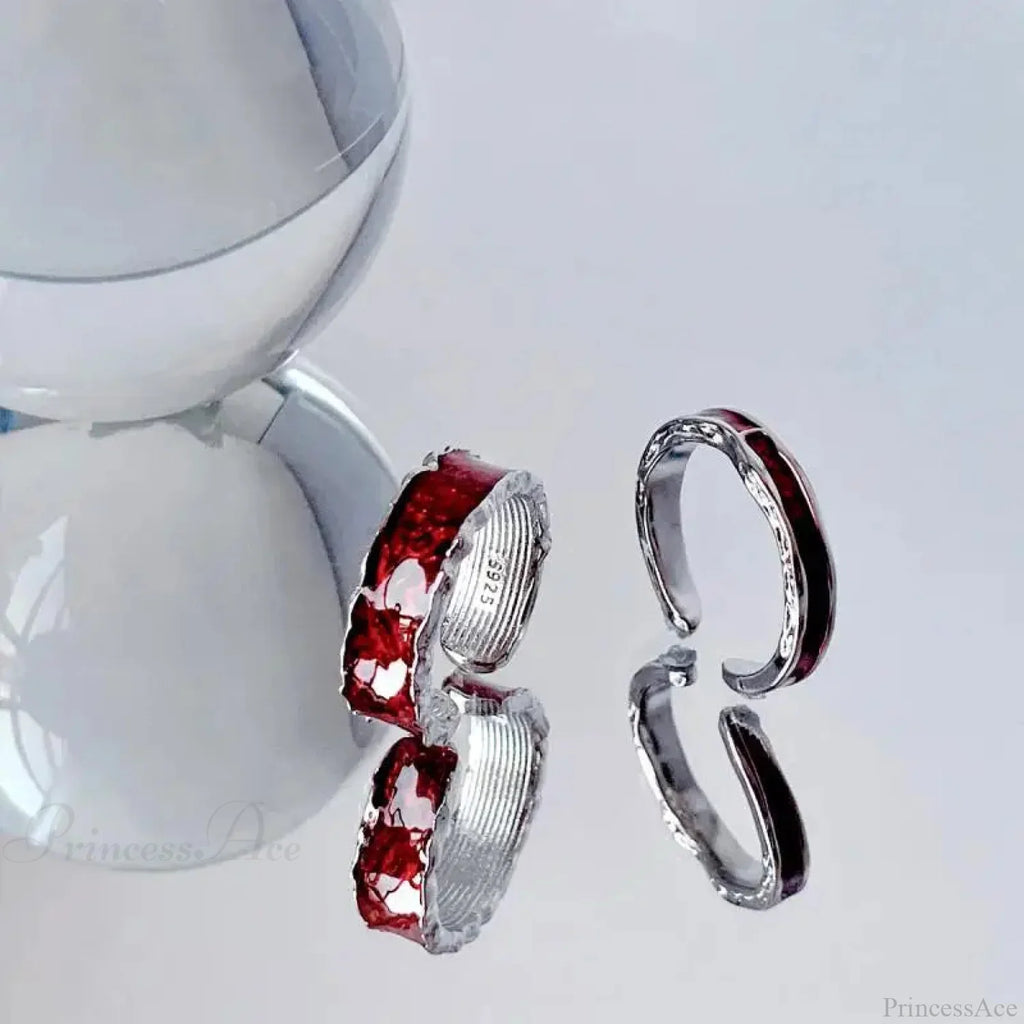 Y2K Crimson Drip Petroleum Gothic Band