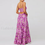 Floral Bodycon Spaghetti Maxi Dress