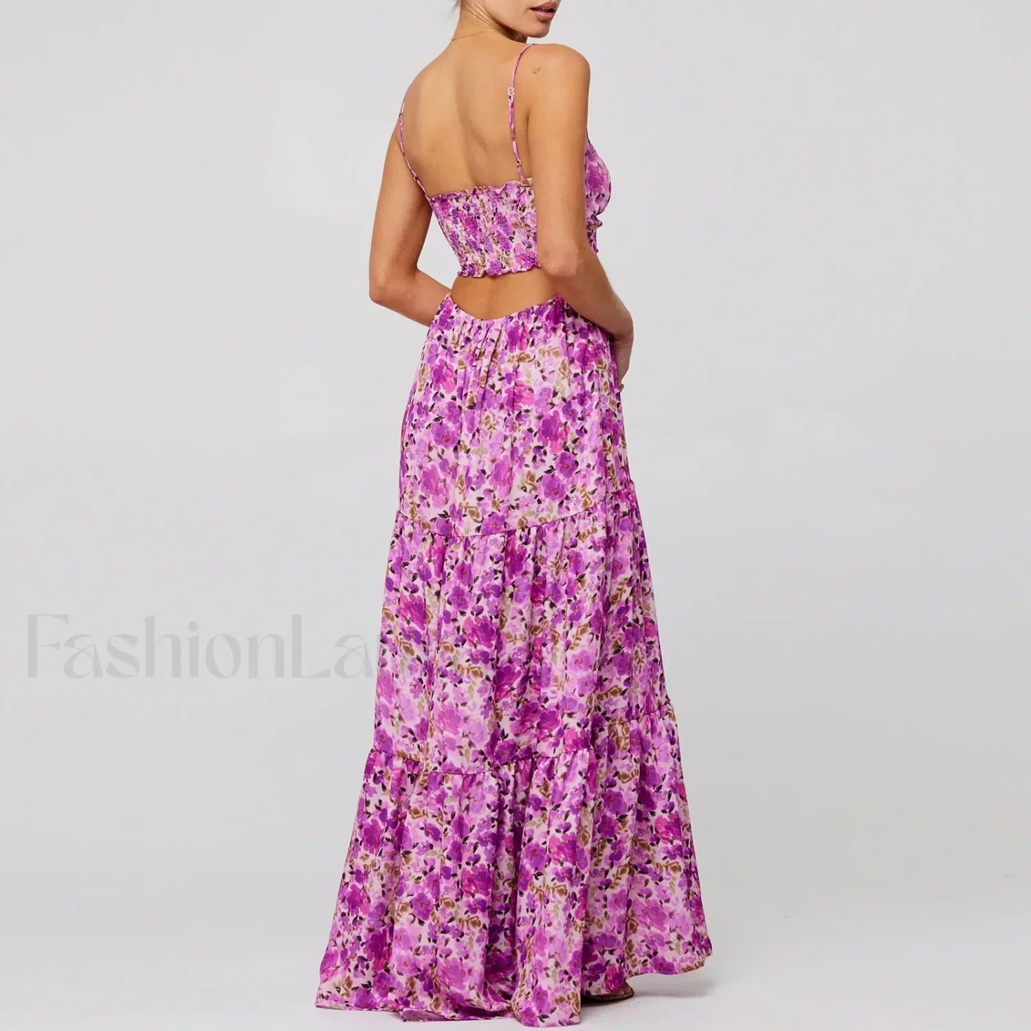 Floral Bodycon Spaghetti Maxi Dress