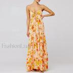 Floral Bodycon Spaghetti Maxi Dress
