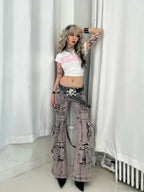 Y2k Harajuku Letter Print Crop Top T-shirt