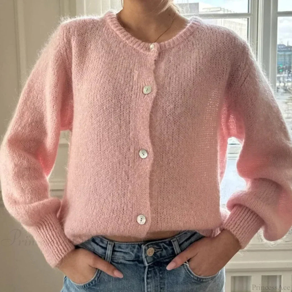 Y2K Knit Casual Cardigan Jacket