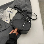 Y2K Rivet Heart-Shaped Crossbody Bag