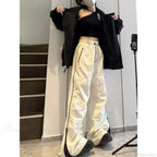 Y2K Wide Leg Cargo Sweatpants Pants
