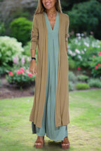 Vania Premium Luxurious Long Dress with Matching Cardigan Boutique Collection