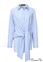 ZANZE SELF-TIE SHIRT - Plus Size