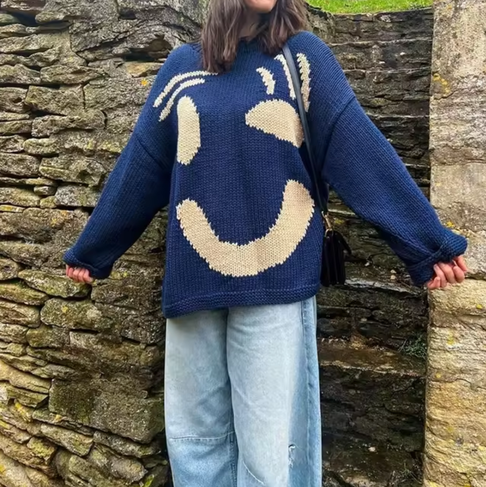 | Oversized cotton knit sweater