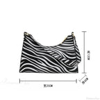 Zebra Print PU Leather Underarm Shoulder Bag