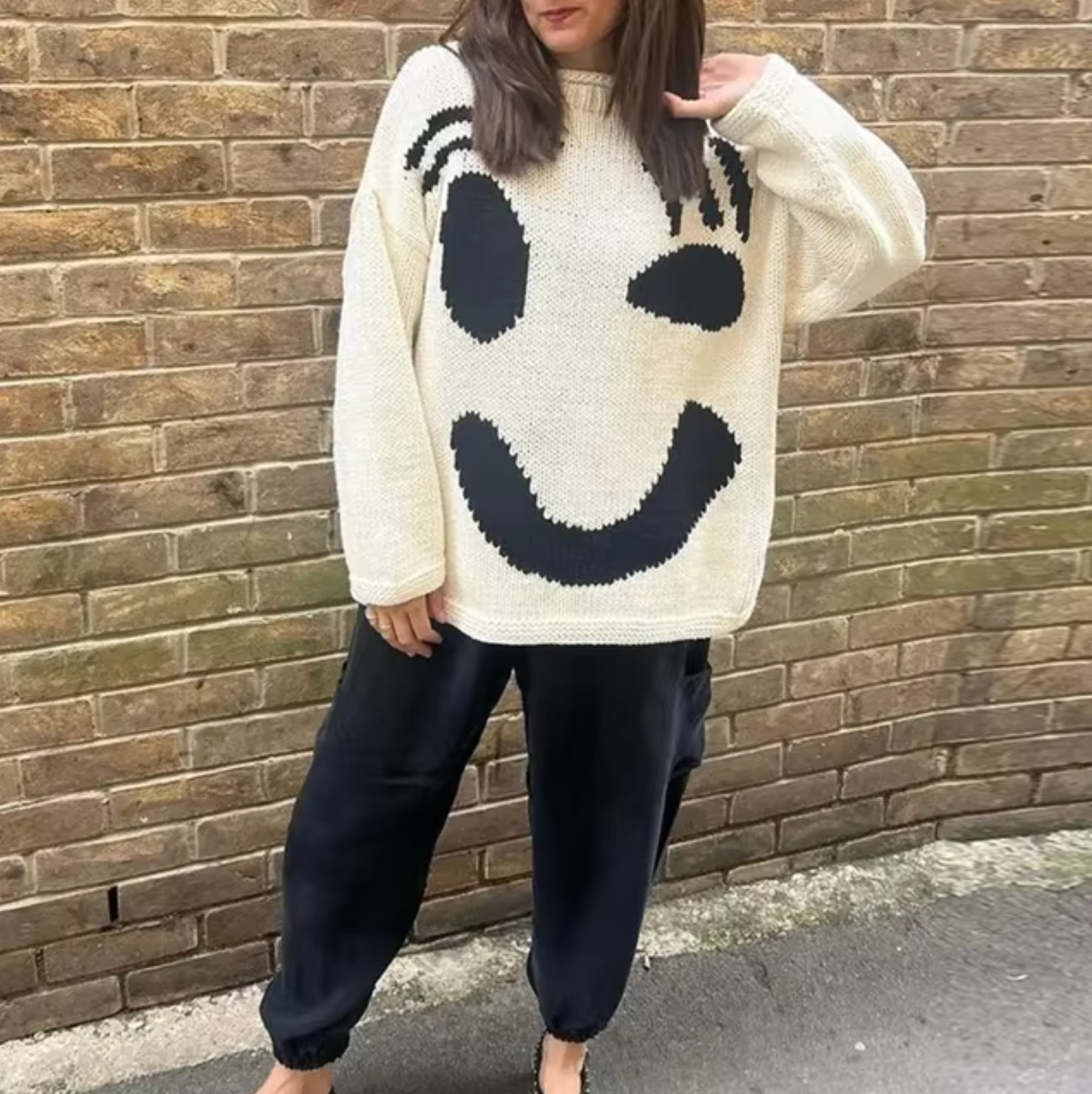 | Oversized cotton knit sweater