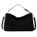 Zip Solid Sewing Thread PU High Capacity Shoulder Handbag
