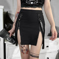 Zip Split High Waist Pencil Skirt
