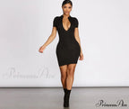 Zip Up Stylish Chic Mini Dress